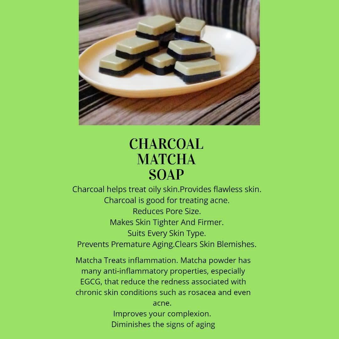 Charcoal Matcha soap