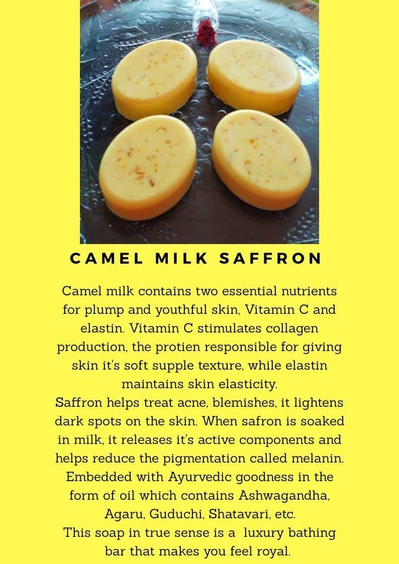 Camel milk saffron soap